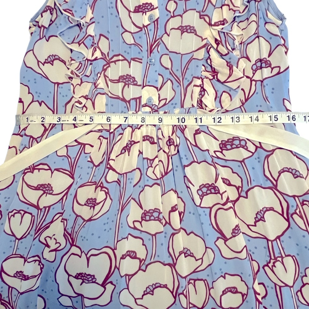 Ted Baker Blue Floral Tindraa Tie Midi Dress in Croatia Pattern Cottagecore - Picture 12 of 14